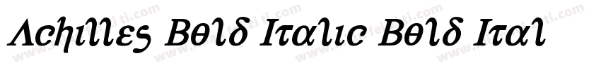 Achilles Bold Italic Bold Italic字体转换
